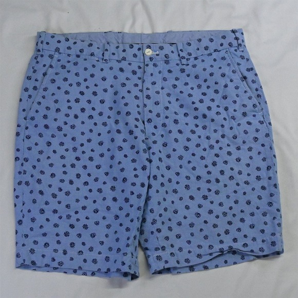 Polo Golf Ralph Lauren 34 x 9" Blue All Over Bug Print Chino Shorts - Picture 1 of 7
